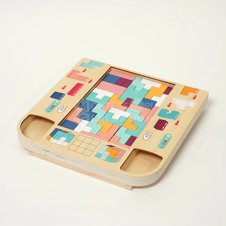 Tetris en bois Montessori