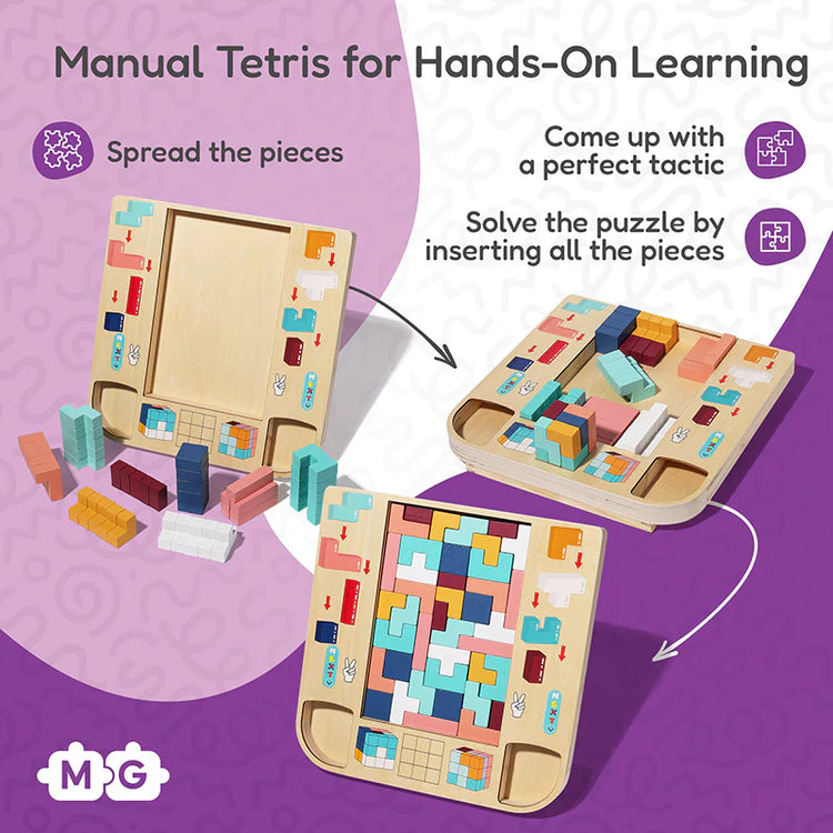 Tetris en bois Montessori